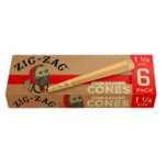 Zig-Zag Unbleached Quarter Inch Cones 6 Pack