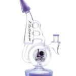 Glass Water Pipe Lookah Volcano Recycler Purple