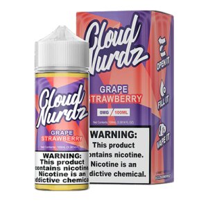 Cloud Nurdz E-Liquid  
Grape Strawberry 0mg