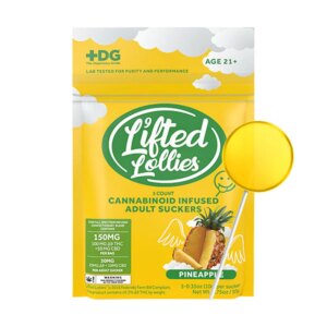 Lifted Lollies Pineapple 5 Pack 150mg Delta 9 THC