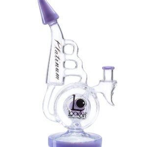 Glass Water Pipe Lookah Volcano Recycler Purple