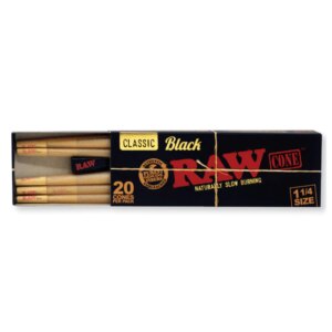 Raw Black Cones 20Pack Quarter Inch