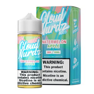 Cloud Nurdz E-Liquid Watermelon Apple Iced 0mg