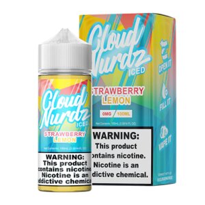 Cloud Nurdz E-Liquid Strawberry Lemon Iced 0mg
