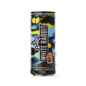 White Rabbit Kratom Seltzer Larry Wheels Lemon Iced Tea